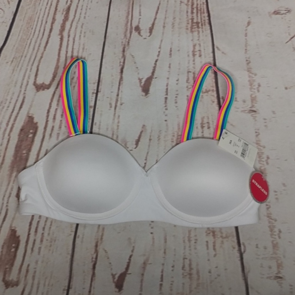 White strapless bra 36A